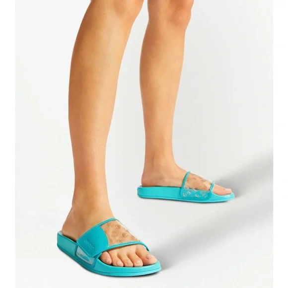 Jimmy Choo Malibu Fitz Monogram Sandals, Size 7 - Picture 2 of 8